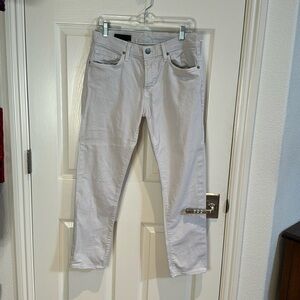 J Brand grey/cream jeans. Great fabric.